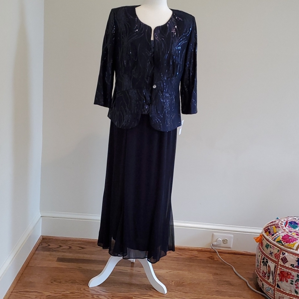 NWT two pieces sequin dress and vest size 10